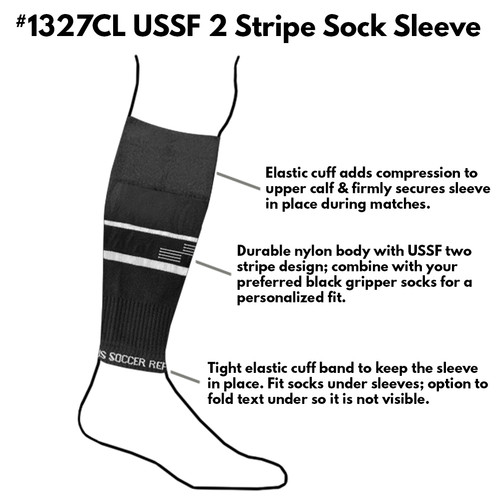 1327 USSF 2 Stripe Sock Sleeve