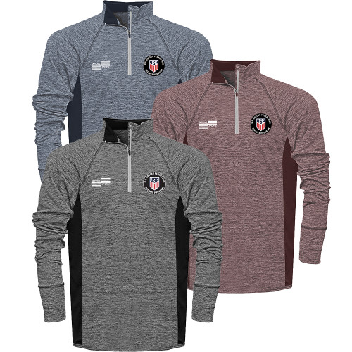 2331CL USSF Heathered 1/4 Zip