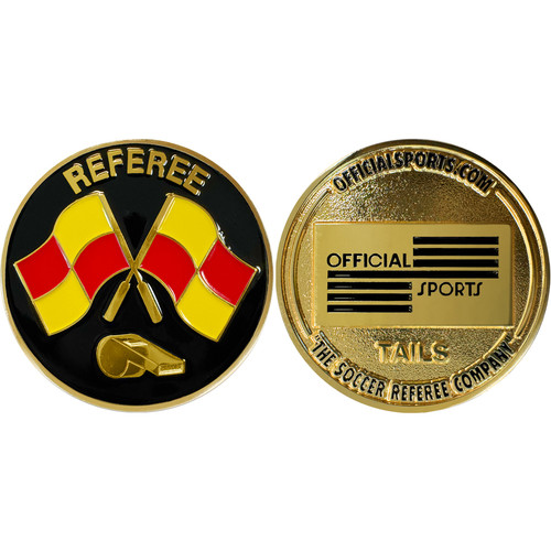 7002 Flag And Whistle Flip Coin