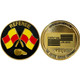 7002 Flag And Whistle Flip Coin