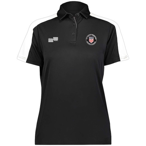 W2411CL USSF Women's White Block Polo